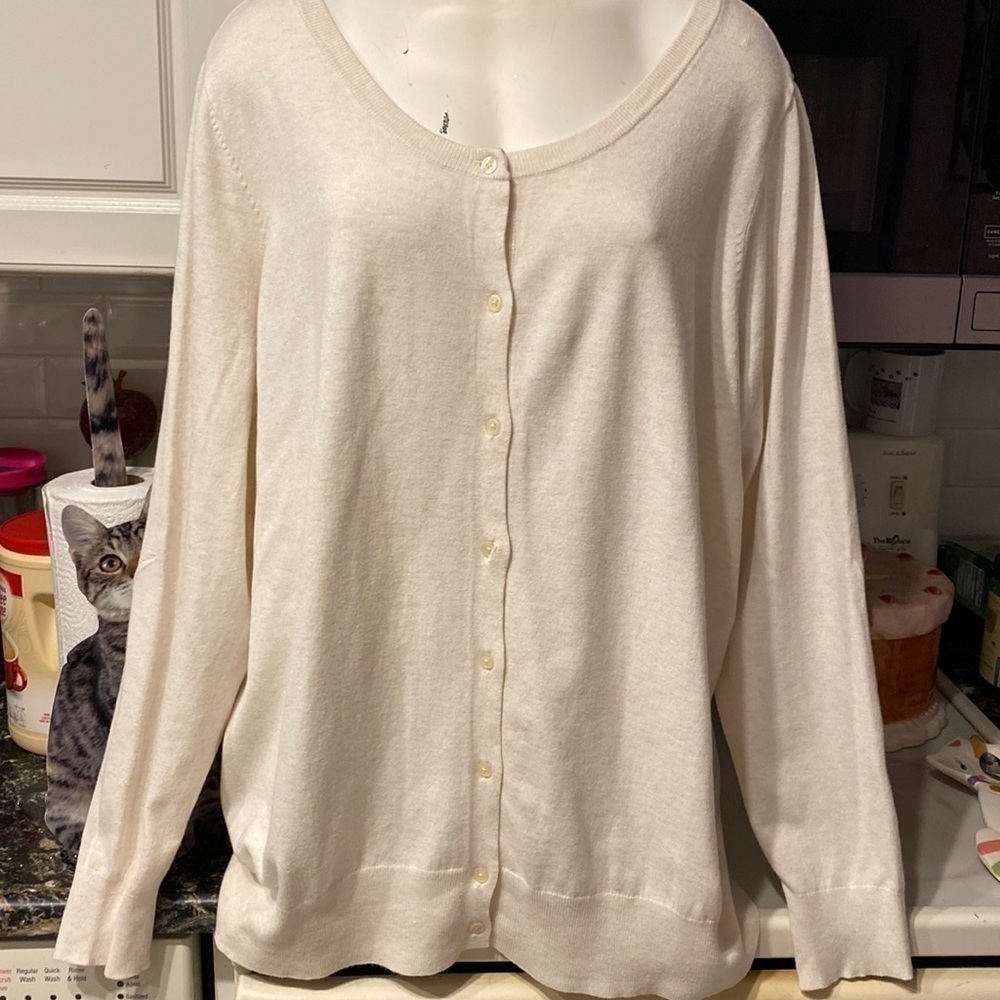 C womens Lane Bryant long sleeve stretch plus size cardigan sweater size 26/28